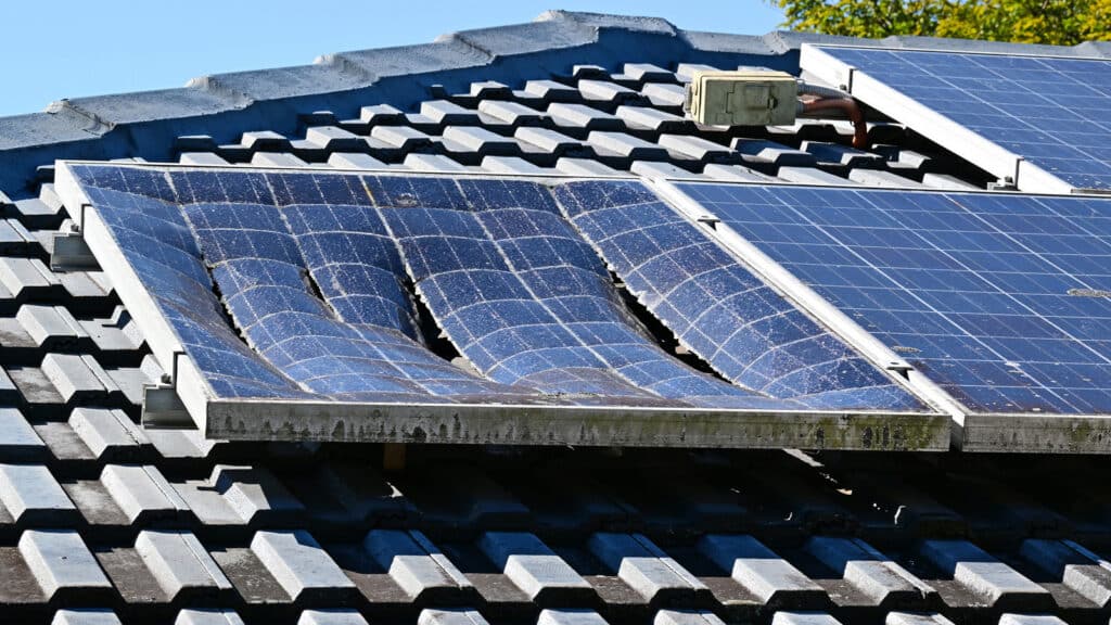 Solar Panel Repair in Colorado Springs Feature Image: A shattered solar panel in need of a solar inspection and repair